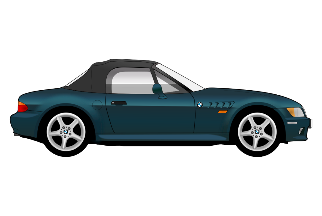 side view vector car graphic design for custom t-shirt and mug prints