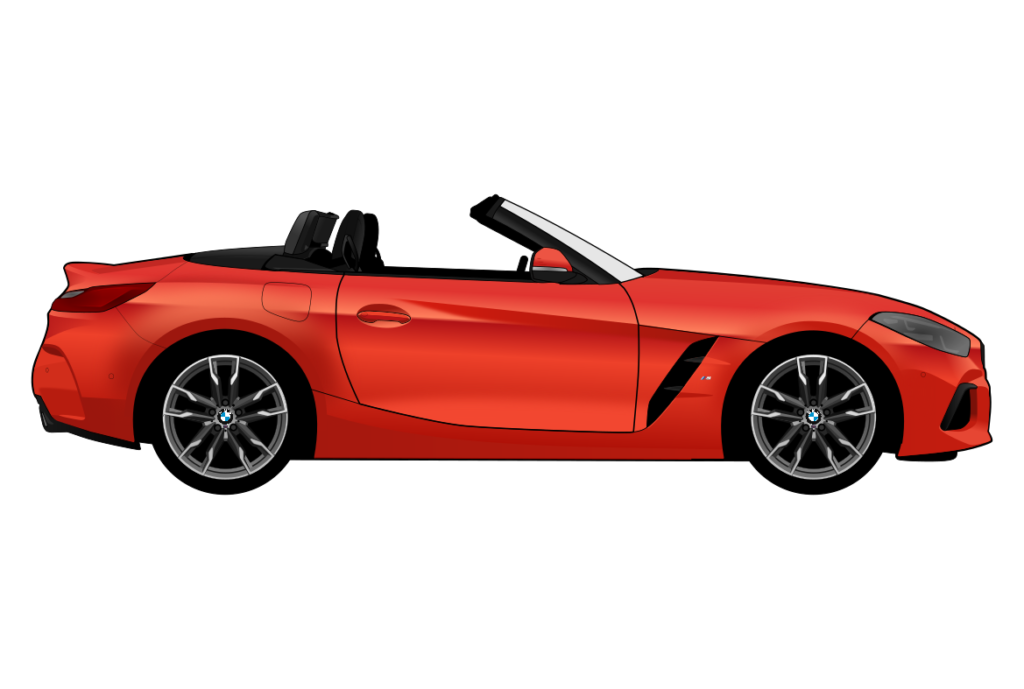 side view vector car graphic design for custom t-shirt and mug prints