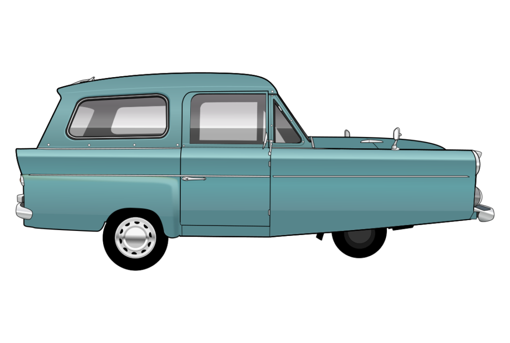 Blue Bond Minicar side view vector car graphic design for custom t-shirt and mug prints