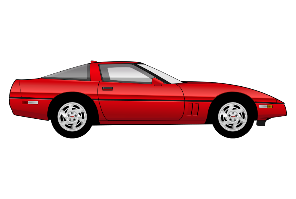side view vector car graphic design for custom t-shirt and mug prints