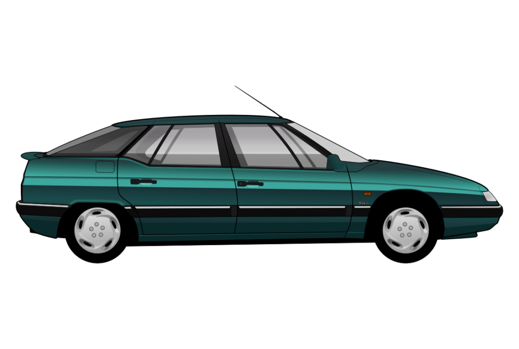 side view vector car graphic design for custom t-shirt and mug prints