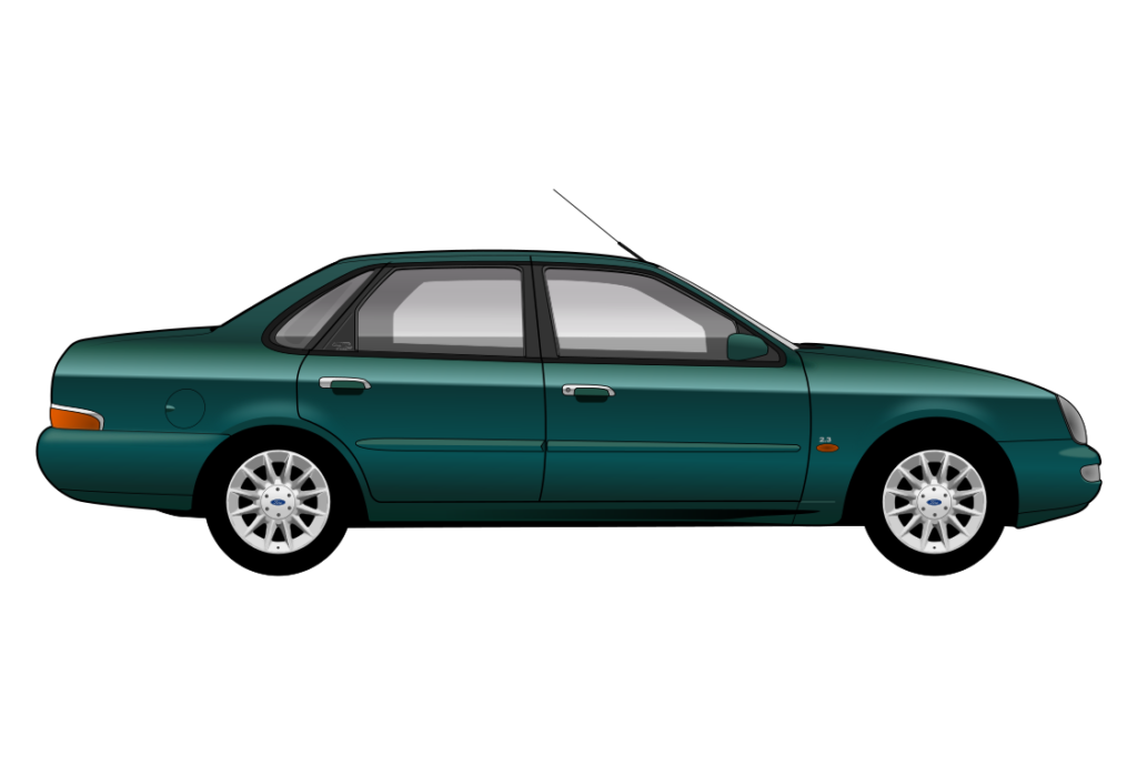 side view vector car graphic design for custom t-shirt and mug prints