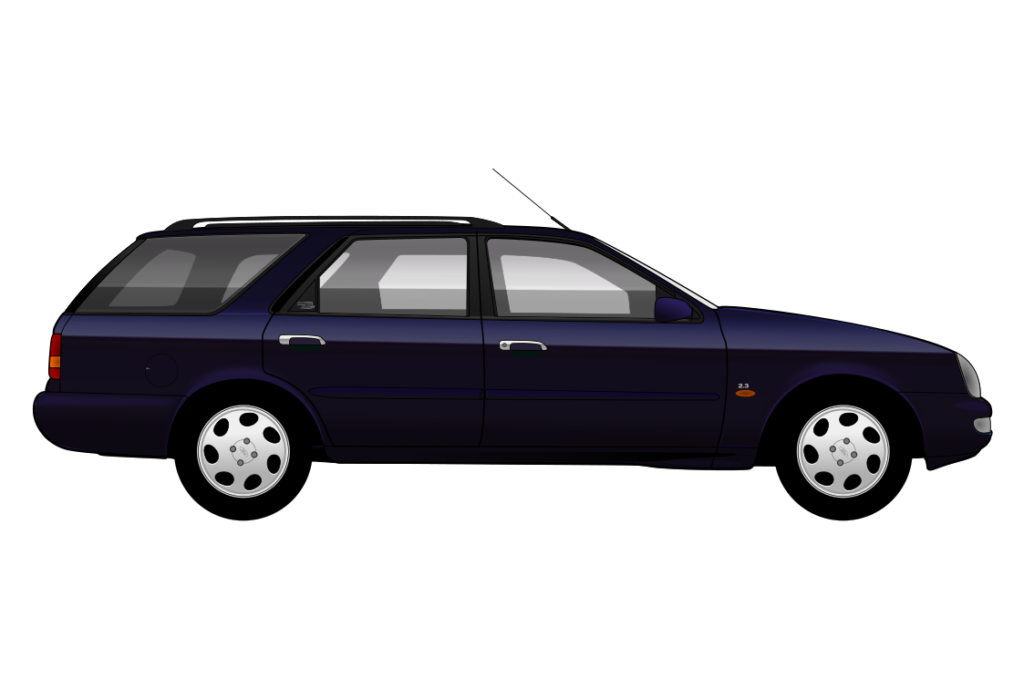 side view vector car graphic design for custom t-shirt and mug prints
