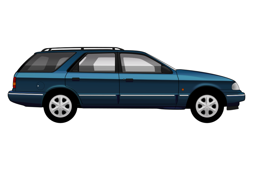 side view vector car graphic design for custom t-shirt and mug prints