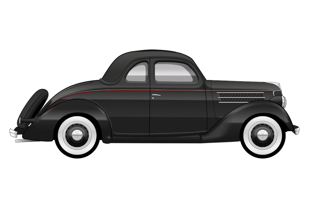 side view vector car graphic design for custom t-shirt and mug prints