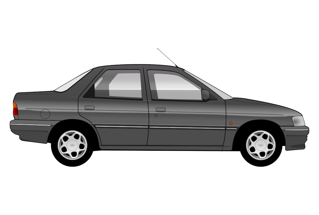 side view vector car graphic design for custom t-shirt and mug prints