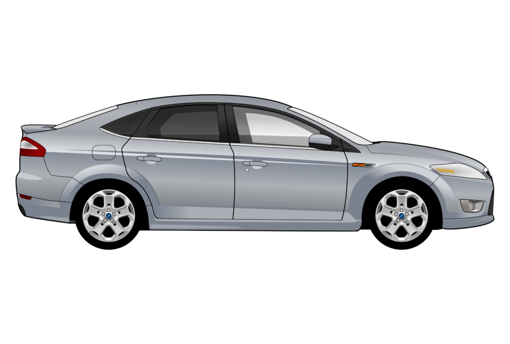 side view vector car graphic design for custom t-shirt and mug prints