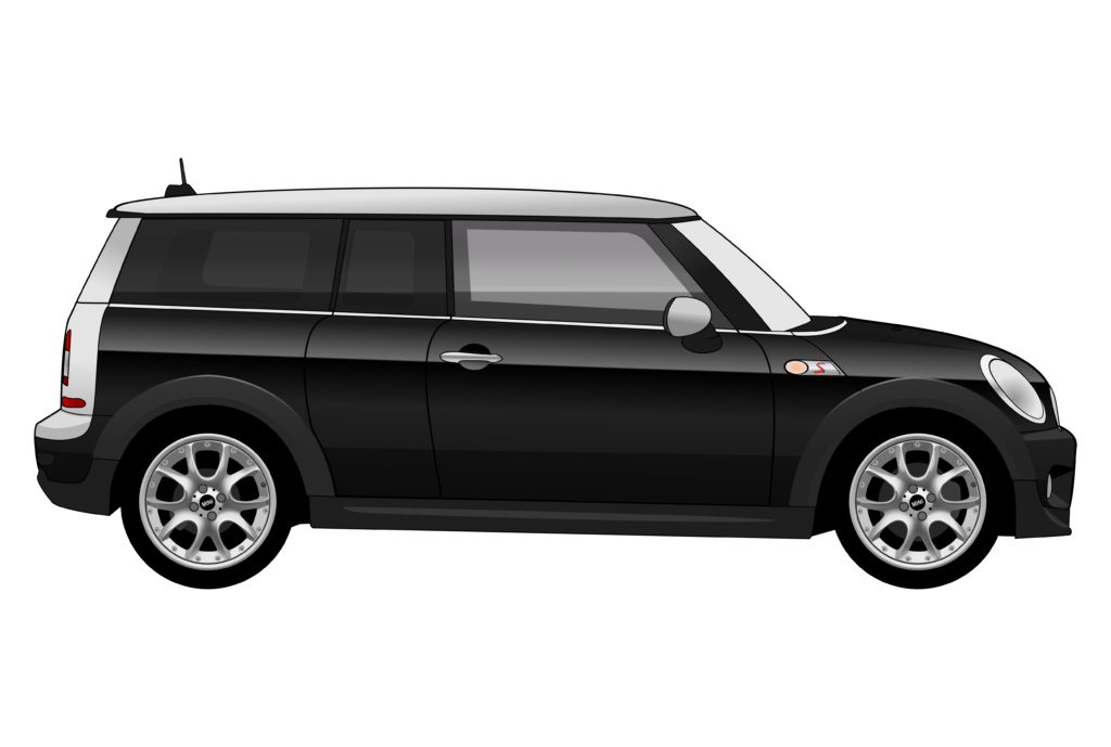 side view vector car graphic design for custom t-shirt and mug prints