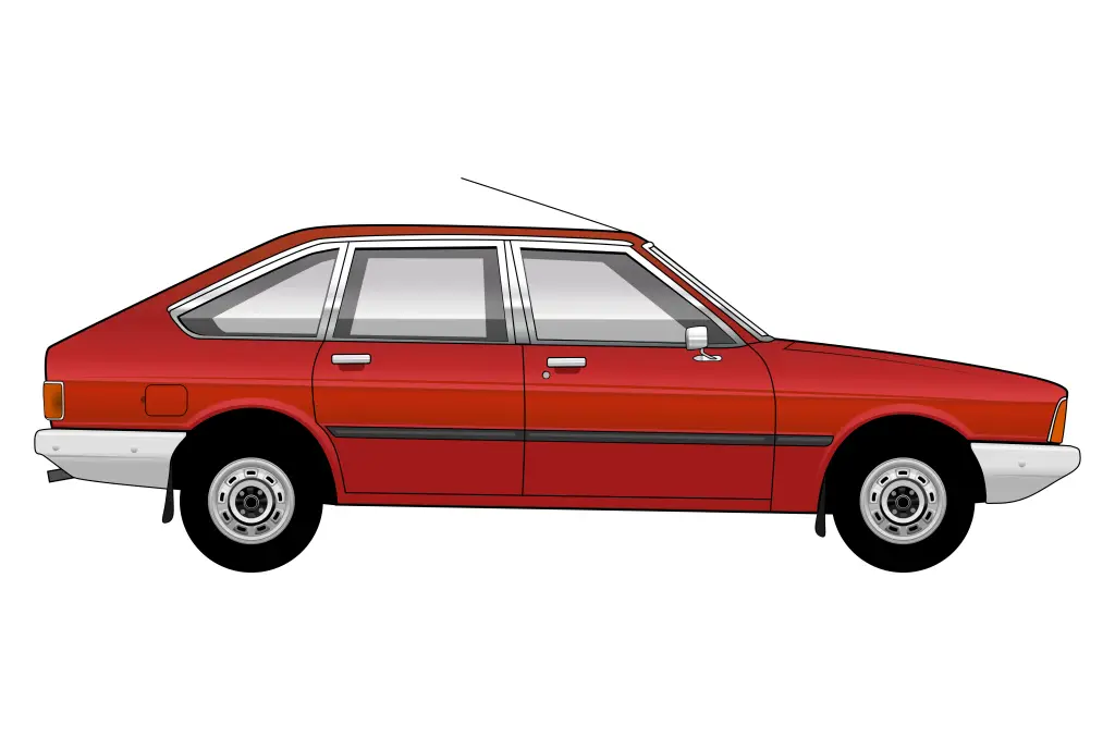 Red Talbot Alpine side view vector car graphic design for custom t-shirt and mug prints
